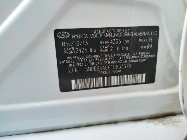 Photo 10 from auction – 2014 HYUNDAI SONATA GLS with VIN 5NPEB4AC6EH853576