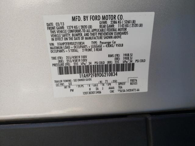 Photo 10 from auction – 2013 FORD TAURUS LIM with VIN 1FAHP2F89DG210834