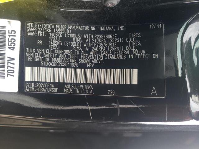 Photo 10 from auction – 2012 TOYOTA SIENNA BAS with VIN 5TDKA3DC2CS011076