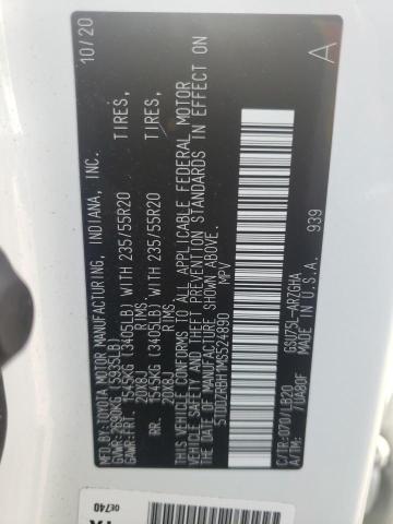 Photo 10 from auction – 2021 TOYOTA HIGHLANDER with VIN 5TDDZRBH1MS524890
