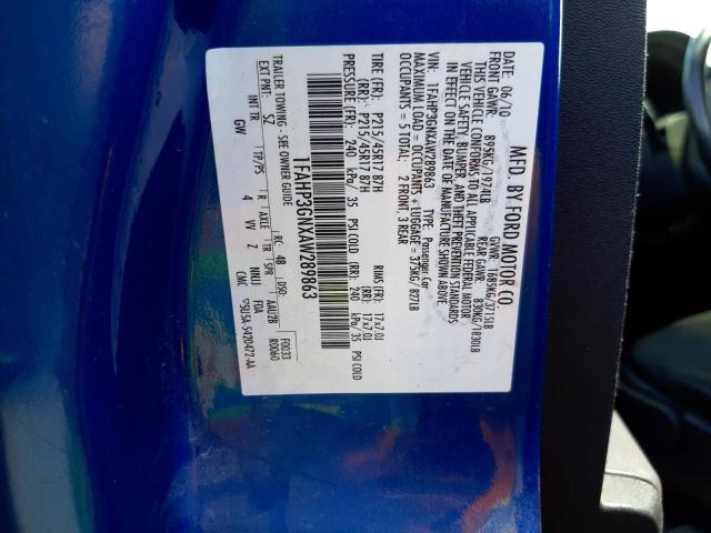 Photo 10 from auction – 2010 FORD FOCUS SES with VIN 1FAHP3GNXAW289863