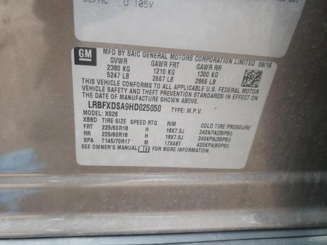 Photo 10 from auction – 2017 BUICK ENVISION E with VIN LRBFXDSA9HD025050