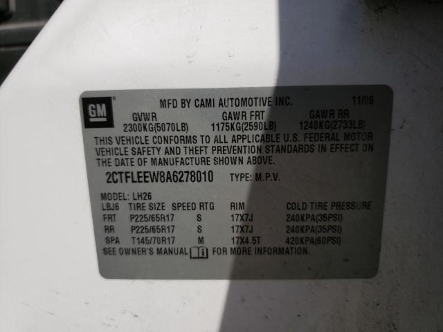 Photo 10 from auction – 2010 GMC TERRAIN SL with VIN 2CTFLEEW8A6278010