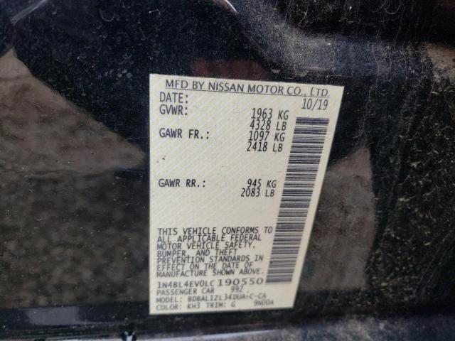Photo 10 from auction – 2020 NISSAN ALTIMA SL with VIN 1N4BL4EV0LC190550