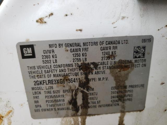 Photo 10 from auction – 2016 GMC TERRAIN DE with VIN 2GKFLRE3XG6136411
