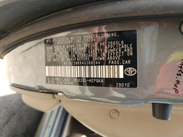 Photo 10 from auction – 2004 TOYOTA AVALON XL with VIN 4T1BF28BX4U388244