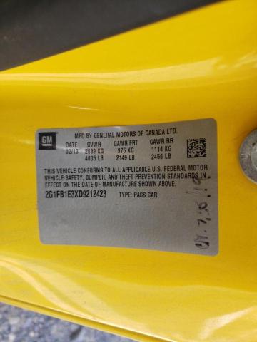 Photo 10 from auction – 2013 CHEVROLET CAMARO LT with VIN 2G1FB1E3XD9212423