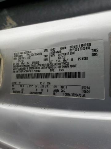 Photo 10 from auction – 2015 FORD F150 with VIN 1FTMF1C80FFB70940