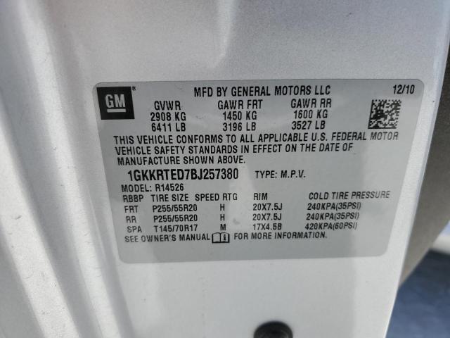 Photo 10 from auction – 2011 GMC ACADIA DEN with VIN 1GKKRTED7BJ257380
