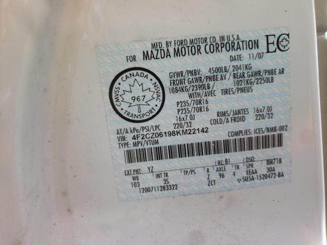 Photo 10 from auction – 2008 MAZDA TRIBUTE S with VIN 4F2CZ06198KM22142