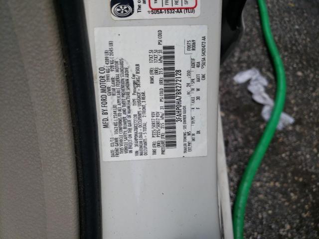 Photo 10 from auction – 2011 FORD FUSION SE with VIN 3FAHP0HA7BR272128