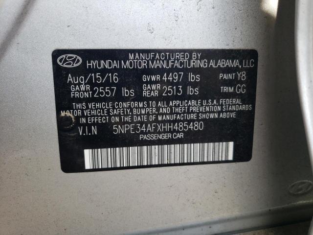 Photo 10 from auction – 2017 HYUNDAI SONATA SPO with VIN 5NPE34AFXHH485480