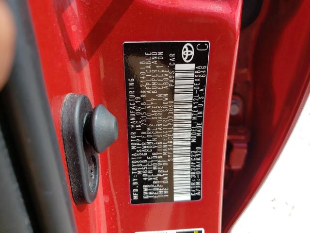 Photo 10 from auction – 2020 TOYOTA COROLLA SE with VIN 5YFS4RCE4LP023090