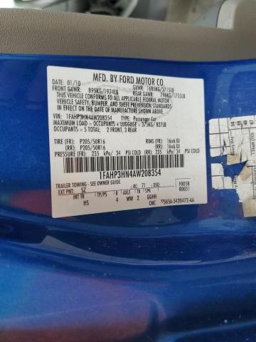 Photo 10 from auction – 2010 FORD FOCUS SEL with VIN 1FAHP3HN4AW208354