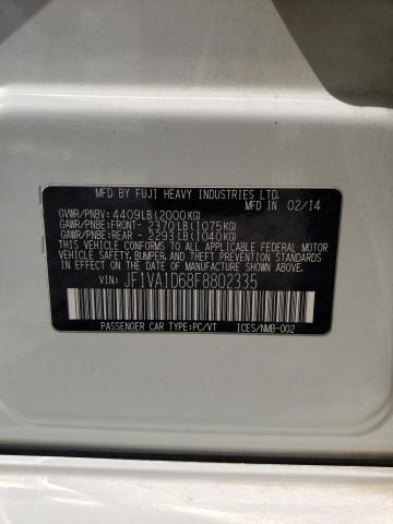 Photo 10 from auction – 2015 SUBARU WRX PREMIU with VIN JF1VA1D68F8802335