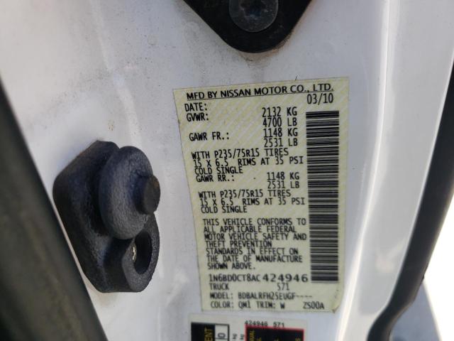 Photo 10 from auction – 2010 NISSAN FRONTIER K with VIN 1N6BD0CT8AC424946