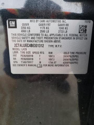 Photo 10 from auction – 2011 GMC TERRAIN SL with VIN 2CTALUEC4B6301312