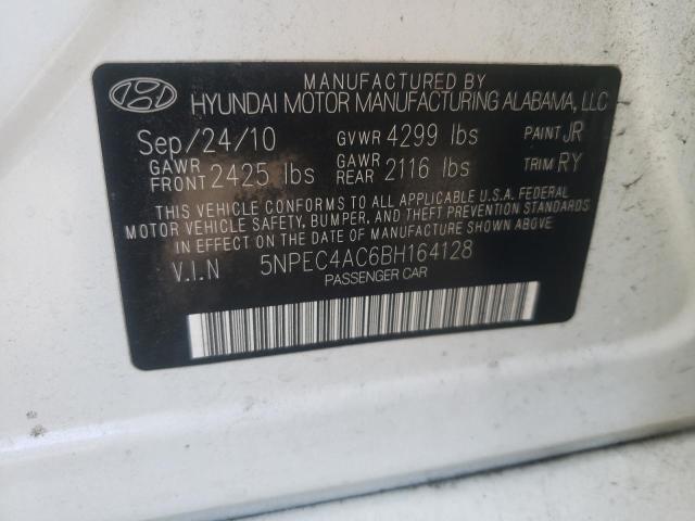 Photo 10 from auction – 2011 HYUNDAI SONATA SE with VIN 5NPEC4AC6BH164128