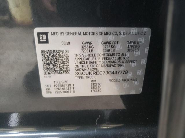 Photo 10 from auction – 2018 CHEVROLET SILVERADO with VIN 3GCUKREC7JG447778