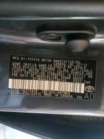 Photo 10 from auction – 2012 TOYOTA COROLLA with VIN 2T1BU4EEXCC796145