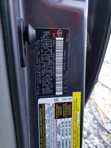 Photo 10 from auction – 2009 TOYOTA CAMRY BASE with VIN 4T4BE46K49R120062