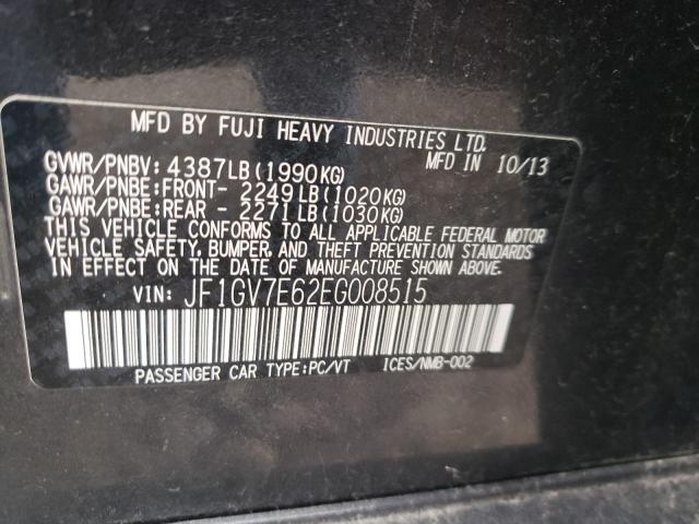 Photo 10 from auction – 2014 SUBARU IMPREZA WR with VIN JF1GV7E62EG008515