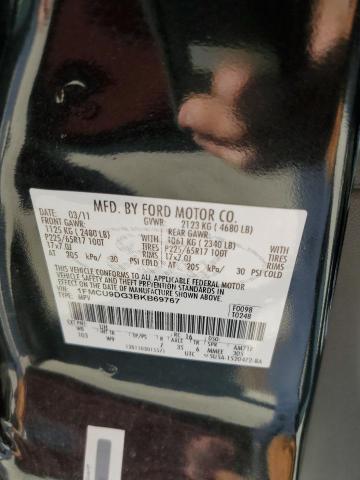 Photo 10 from auction – 2011 FORD ESCAPE XLT with VIN 1FMCU9DG3BKB69767