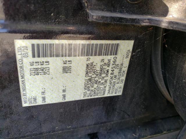 Photo 10 from auction – 2010 NISSAN MAXIMA with VIN 1N4AA5AP1AC845360