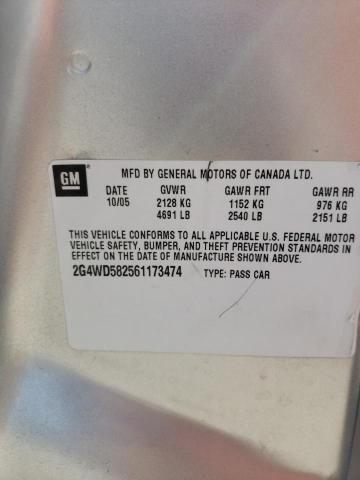 Photo 10 from auction – 2006 BUICK LACROSSE with VIN 2G4WD582561173474