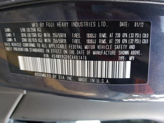 Photo 10 from auction – 2012 SUBARU TRIBECA LI with VIN 4S4WX9GD9C4401476