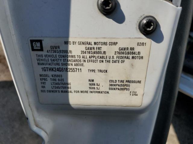 Photo 10 from auction – 2001 GMC SIERRA K25 with VIN 1GTHK24G61E255711