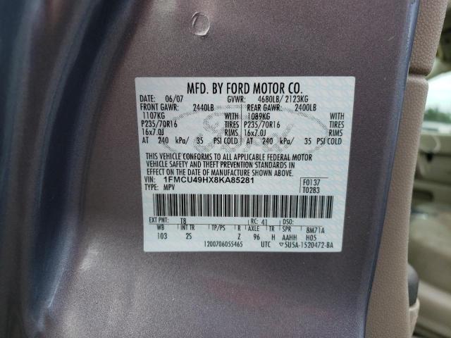 Photo 10 from auction – 2008 FORD ESCAPE HEV with VIN 1FMCU49HX8KA85281