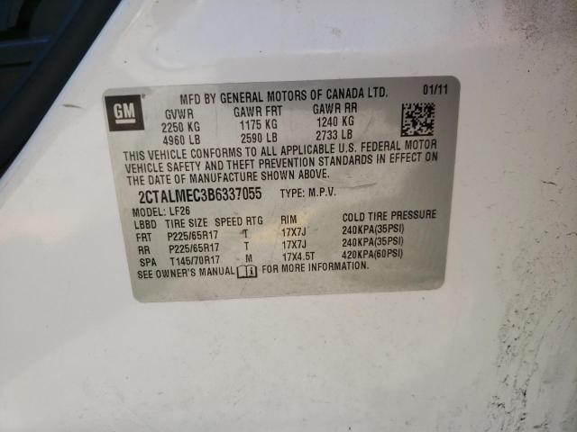Photo 10 from auction – 2011 GMC TERRAIN SL with VIN 2CTALMEC3B6337055