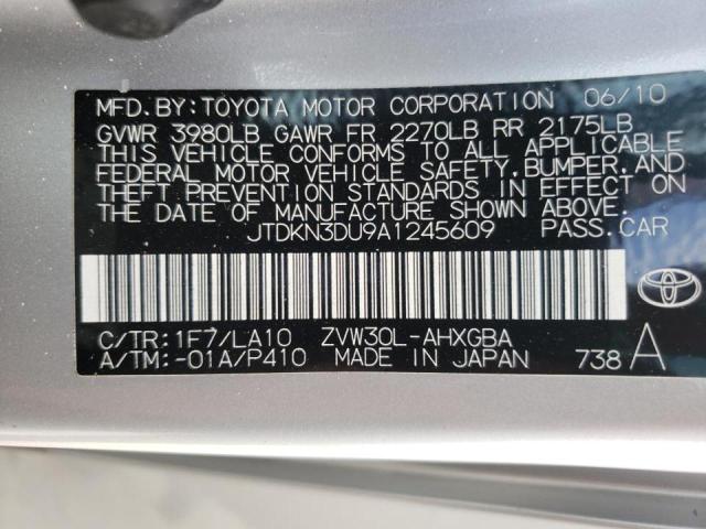 Photo 10 from auction – 2010 TOYOTA PRIUS with VIN JTDKN3DU9A1245609