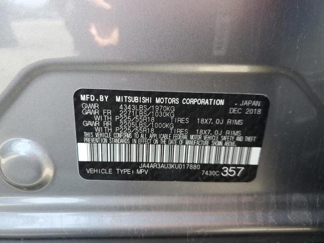 Photo 10 from auction – 2019 MITSUBISHI OUTLANDER with VIN JA4AR3AU3KU017880