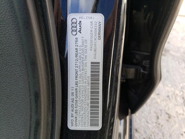Photo 10 from auction – 2012 AUDI A6 with VIN WAUBGAFC9CN006332