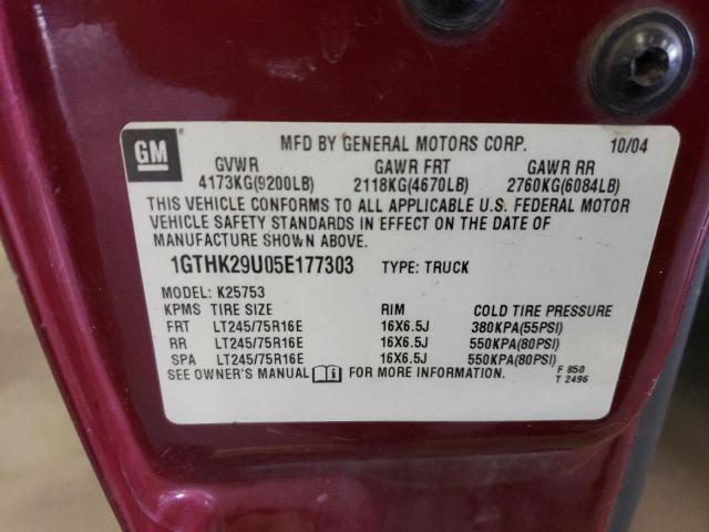 Photo 10 from auction – 2005 GMC SIERRA K25 with VIN 1GTHK29U05E177303