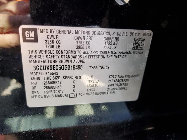 Photo 10 from auction – 2016 CHEVROLET SILVERADO with VIN 3GCUKSEC5GG318485