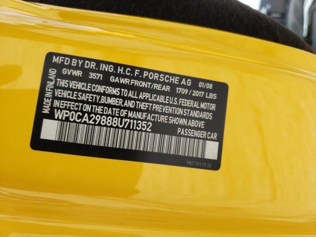 Photo 10 from auction – 2008 PORSCHE BOXSTER with VIN WP0CA29888U711352
