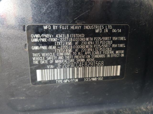 Photo 10 from auction – 2014 SUBARU XV CROSSTR with VIN JF2GPACC4E8291568