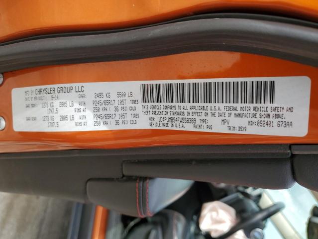 Photo 10 from auction – 2015 JEEP CHEROKEE T with VIN 1C4PJMBS4FW558389