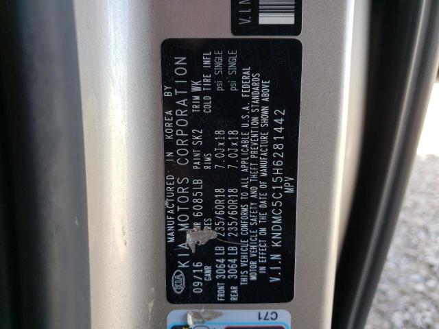 Photo 10 from auction – 2017 KIA SEDONA EX with VIN KNDMC5C15H6281442