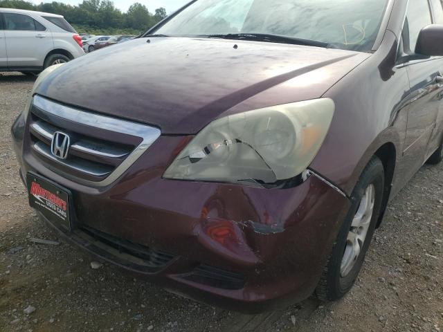 Photo 9 from auction – 2007 HONDA ODYSSEY EX with VIN 5FNRL38687B439502