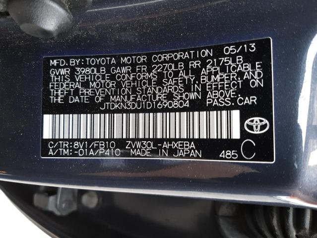 Photo 10 from auction – 2013 TOYOTA PRIUS with VIN JTDKN3DU1D1690804
