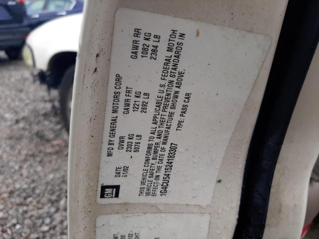 Photo 10 from auction – 2002 BUICK PARK AVENU with VIN 1G4CU541524183307