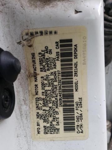 Photo 10 from auction – 2010 TOYOTA COROLLA BA with VIN 1NXBU4EE9AZ327737