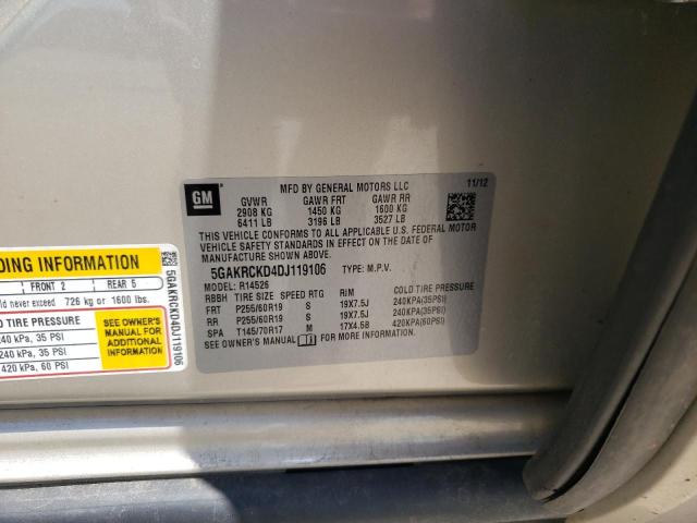 Photo 10 from auction – 2013 BUICK ENCLAVE with VIN 5GAKRCKD4DJ119106