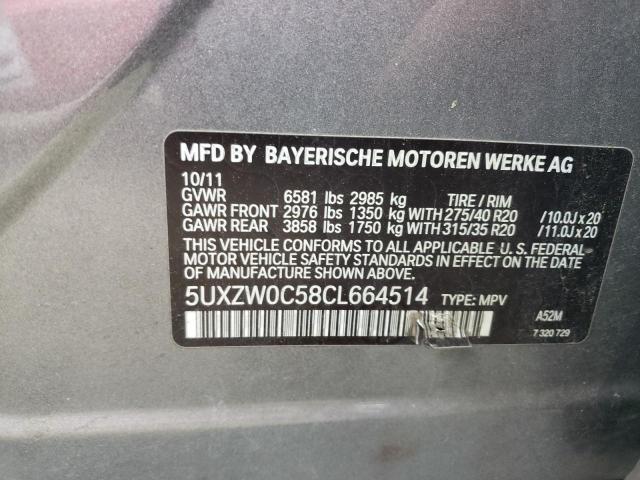 Photo 10 from auction – 2012 BMW X5 XDRIVE3 with VIN 5UXZW0C58CL664514