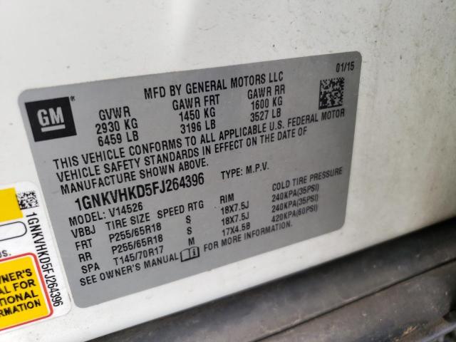 Photo 10 from auction – 2015 CHEVROLET TRAVERSE L with VIN 1GNKVHKD5FJ264396