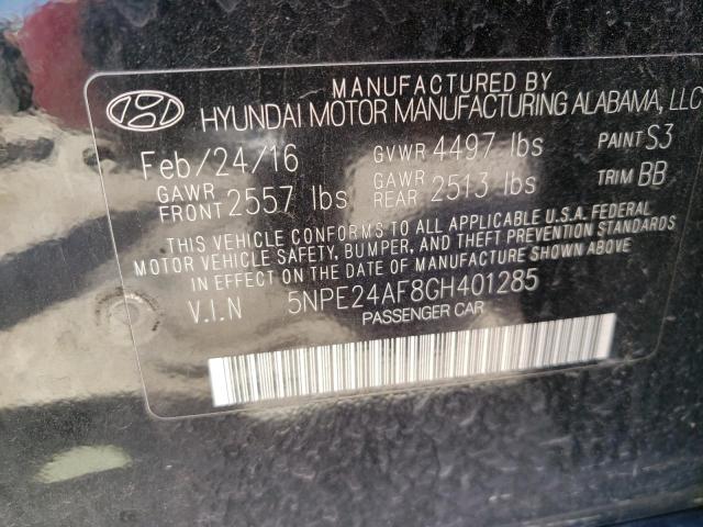 Photo 10 from auction – 2016 HYUNDAI SONATA SE with VIN 5NPE24AF8GH401285